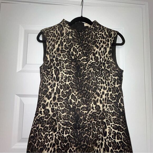 Etcetera Animal Print Sleeveless Sheath Dress - Picture 2 of 7
